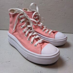 Converse Chuck Taylor Move Platform Women's 8 Shoes Flamingo Canvas Casual